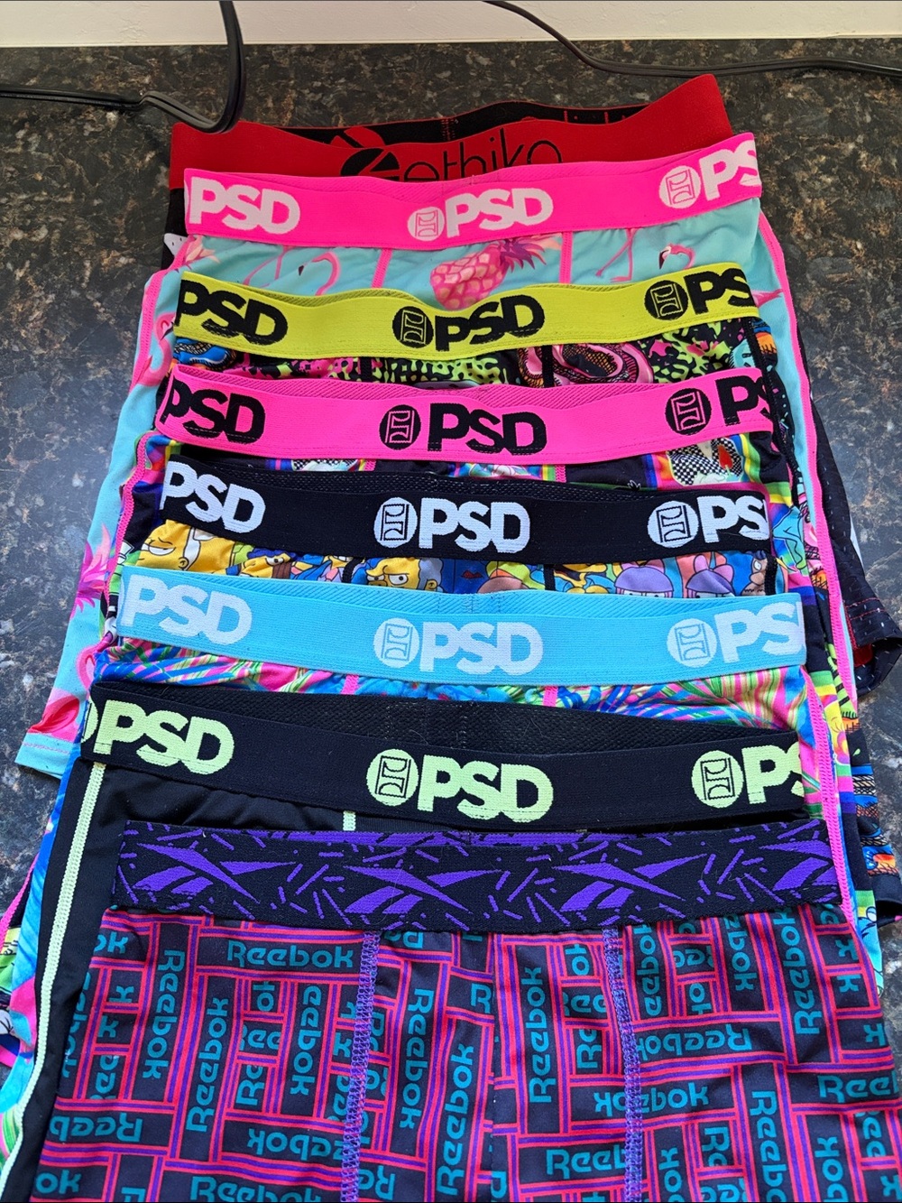 PSD Kids' Bright Multicolor Elastic Waistband Underwear - Pink & Blue Options